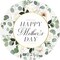 90 Pcs Gold Foil Mother's Day Stickers - 1.4" Greenery Floral Labels - Premium Self-Adhesive Seals for Gifts, Cards, and Envelopes